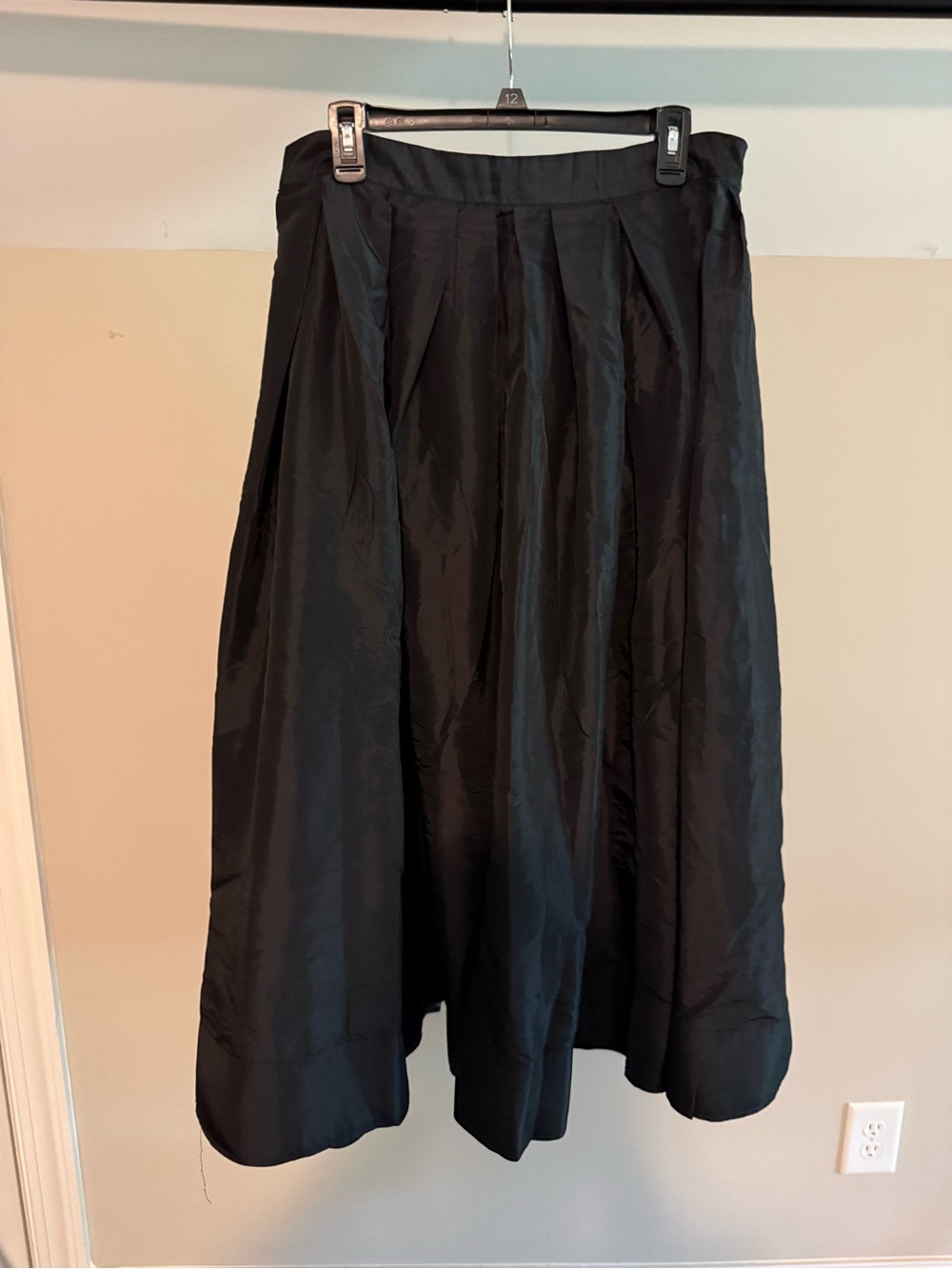 Free People Black Maxi Pleated Skirt